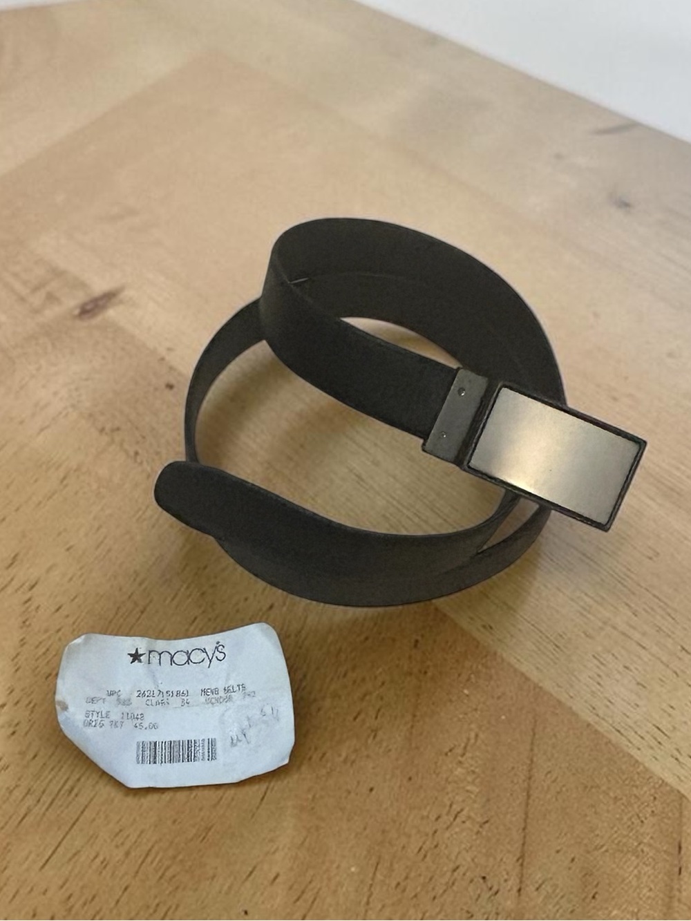Kenneth Cole Reaction Men’s Black Belt Style 11048 NWOT